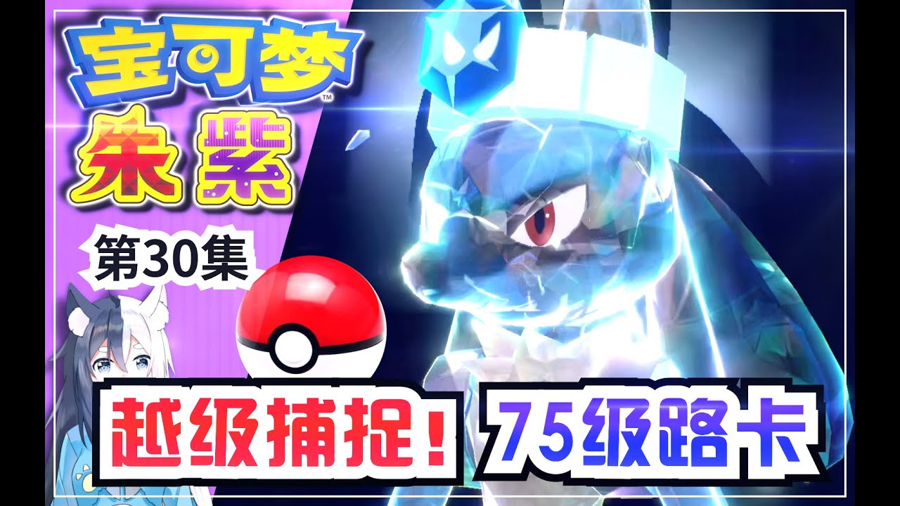 【寶可夢朱紫】越級捕捉！75級野生太晶路卡利歐