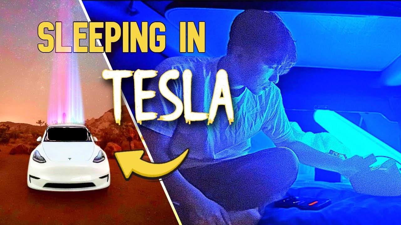 How To Set Up My Tesla Model 3 for Stealth Camping | Cozy LED + Ramen Setup