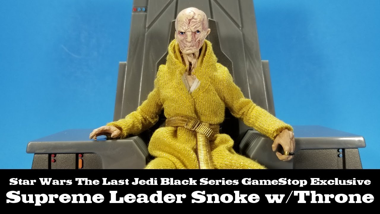 Star Wars Black Series Supreme Leader Snoke with Throne GameStop Exclusive The Last Jedi Hasbro