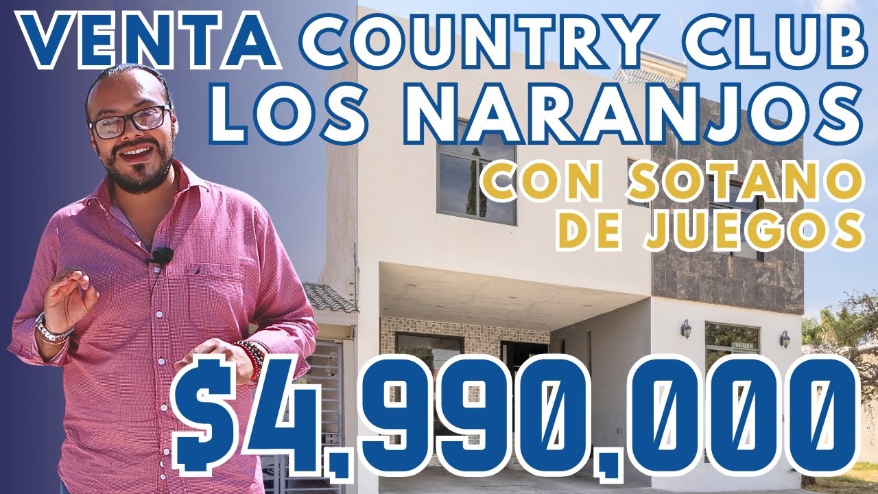 Casa en Venta en Country Club Los Naranjos. ¡Con sotano de juegos! en León, Guanajuato
