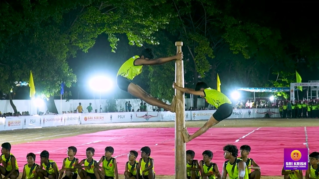Power and Poise! 💪 Witness the gravity-defying Mallakhamb stunts this Sports Day.