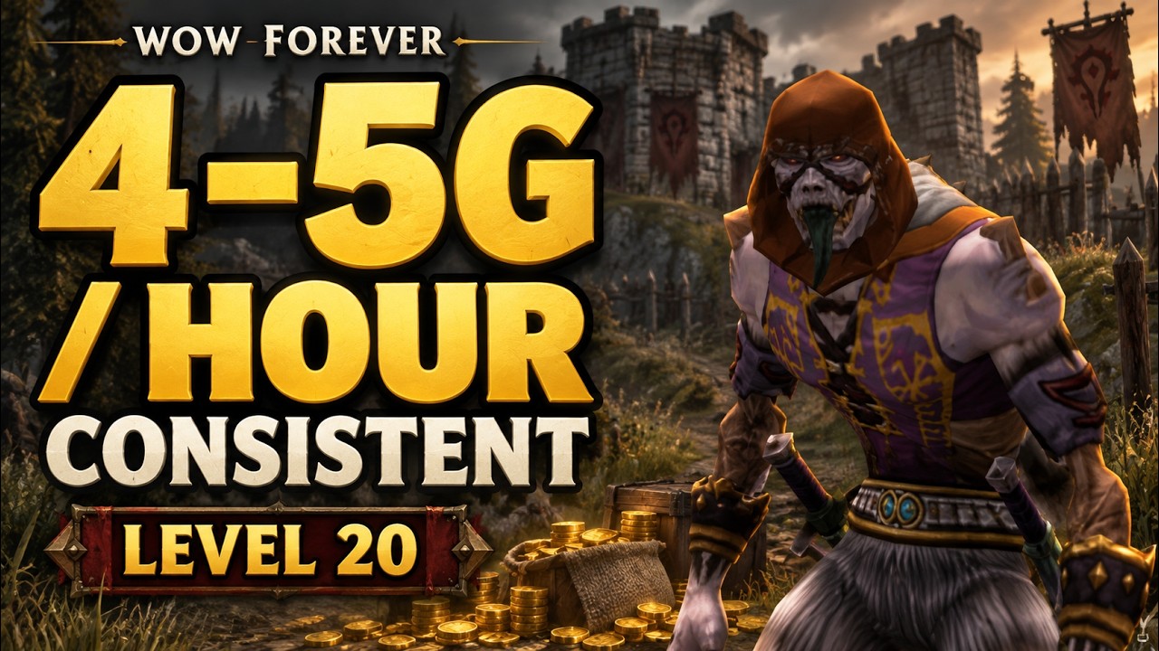 Farm 4-5G/hour Consistently in WoW Forever Level 20