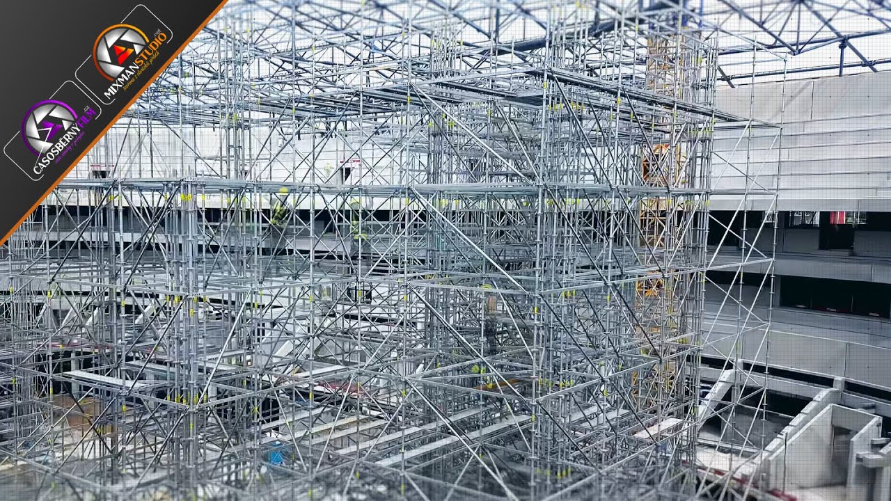 ARENA BRNO - Ocelová pavučina mizí...    #roofsteel #construction #inside  #view#hockey #engineering