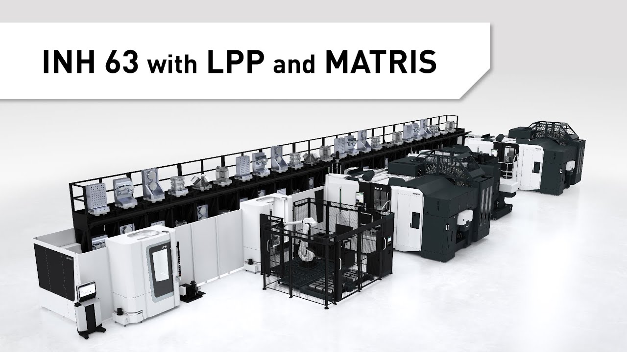 5軸制御横形マシニングセンタ INH 63+自動化システム（LPP+MATRIS）
