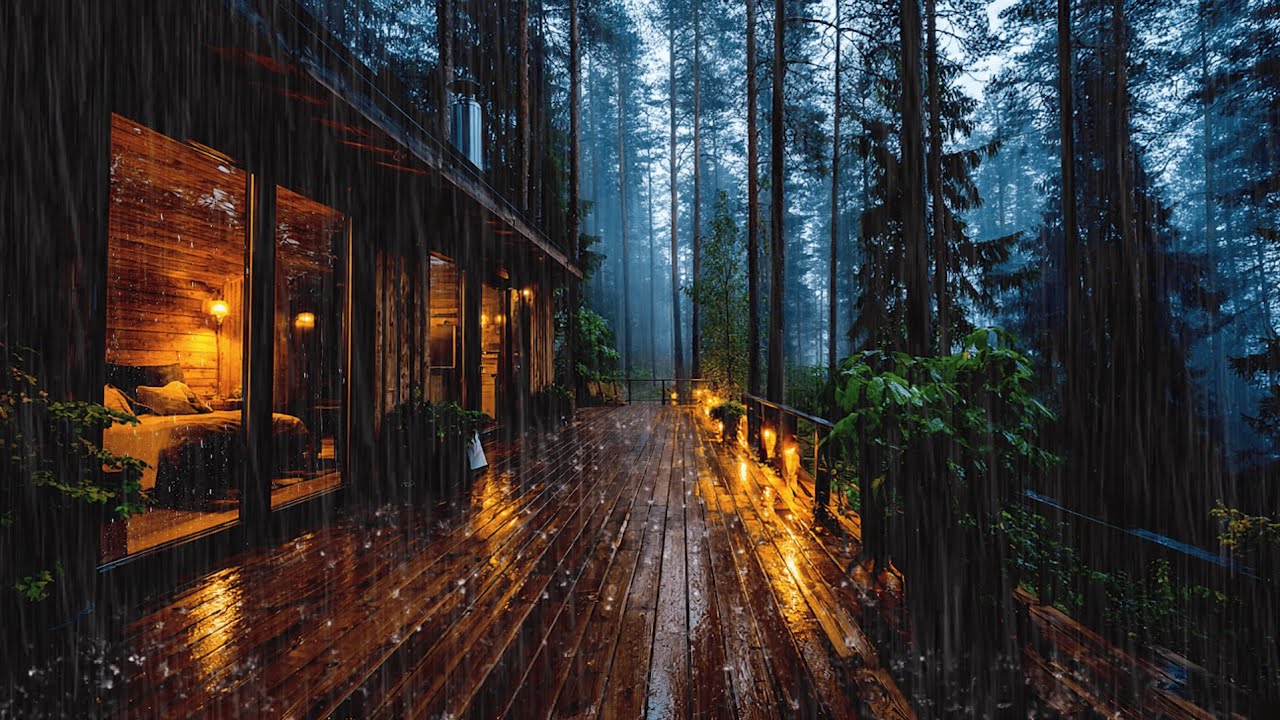 Gentle Night Rain in the Forest 🌧 | Relaxing Ambience for Restful Sleep