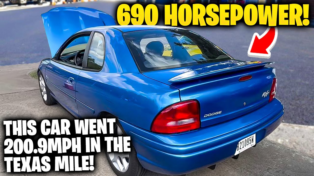 690 horsepower, 1998 Dodge Neon, SRT-4 swapped, went 200.9mph in the Texas Mile! Malcolm Ward/Texas