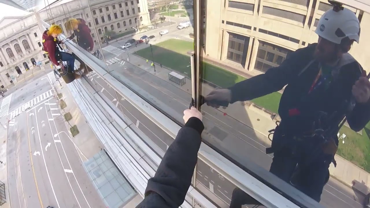 High rise window cleaning