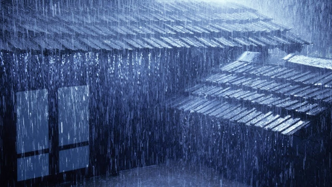Get Over Stress to Deep Sleep Instantly with Heavy Rain & Raging Thunder Sounds on Tin Roof at Night