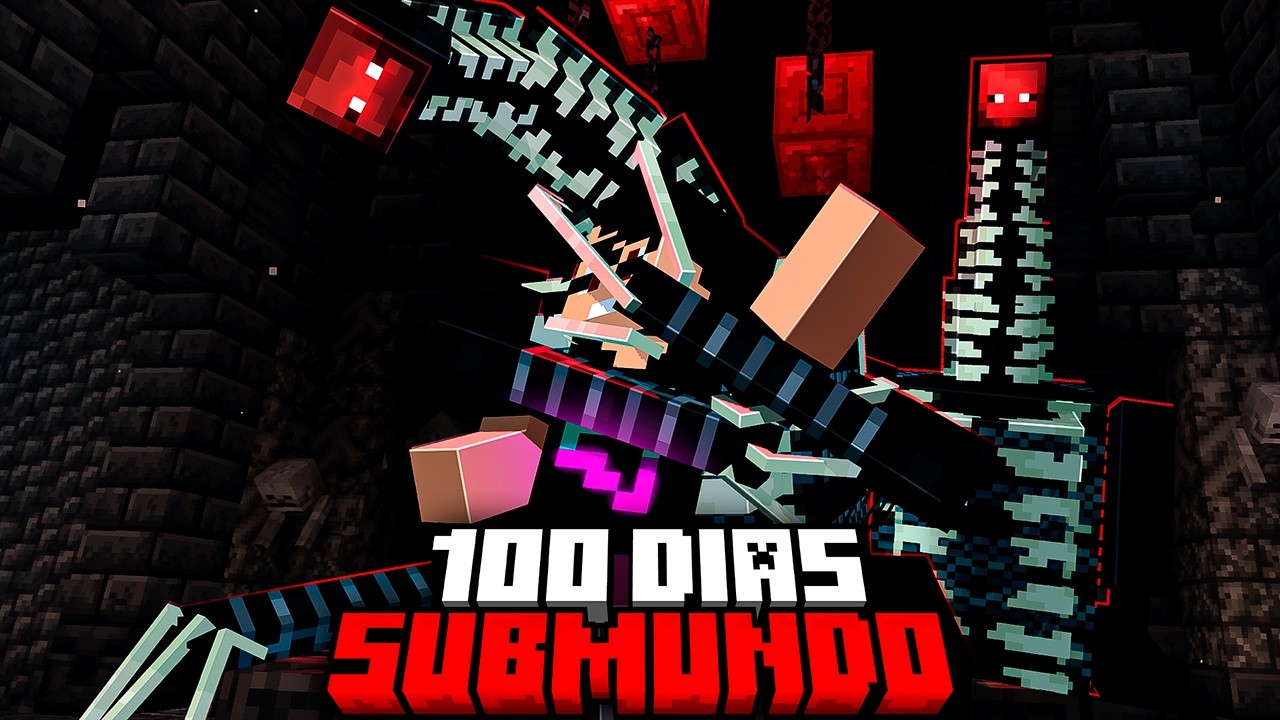 Sobrevivi 100 dias na TERRA DO HORROR no Minecraft - O FILME