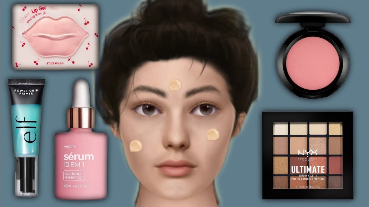✨ASMR MAKEUP ANIMATION VIDEO// A Girl Transition In Glam look 