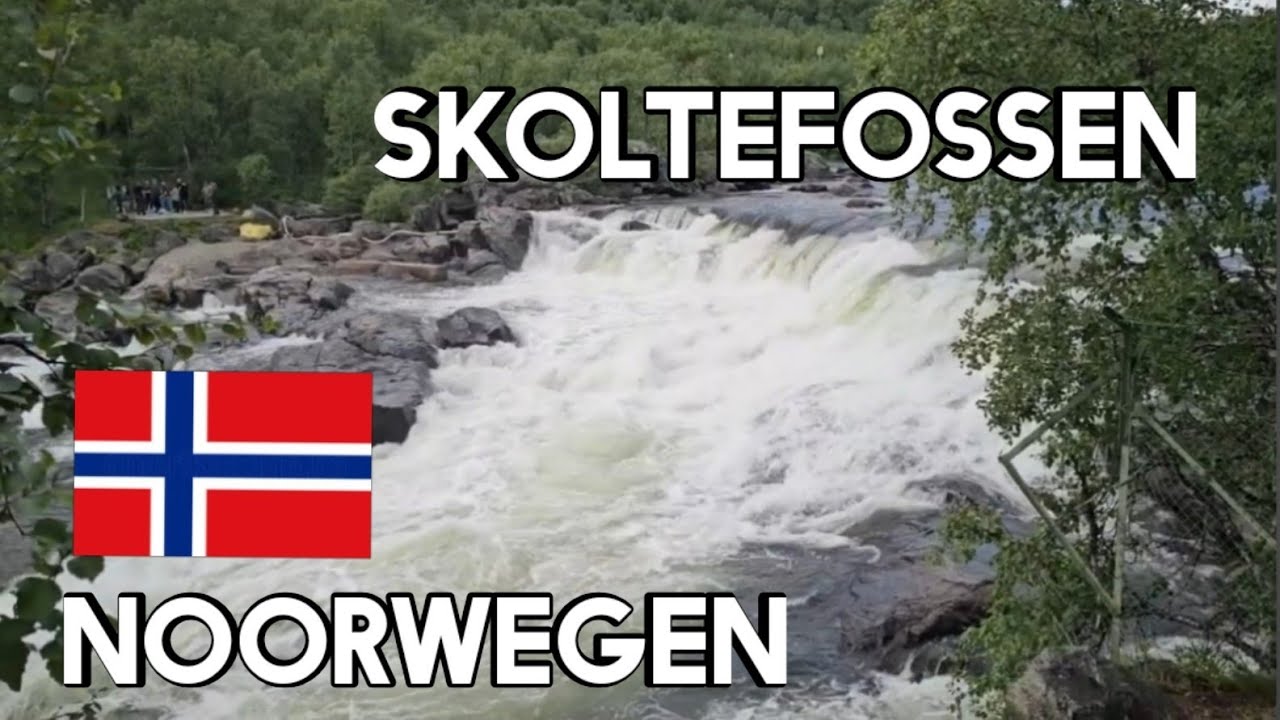 Skoltefossen waterval in Noorwegen. Op zalm vissen in de Neiden rivier!