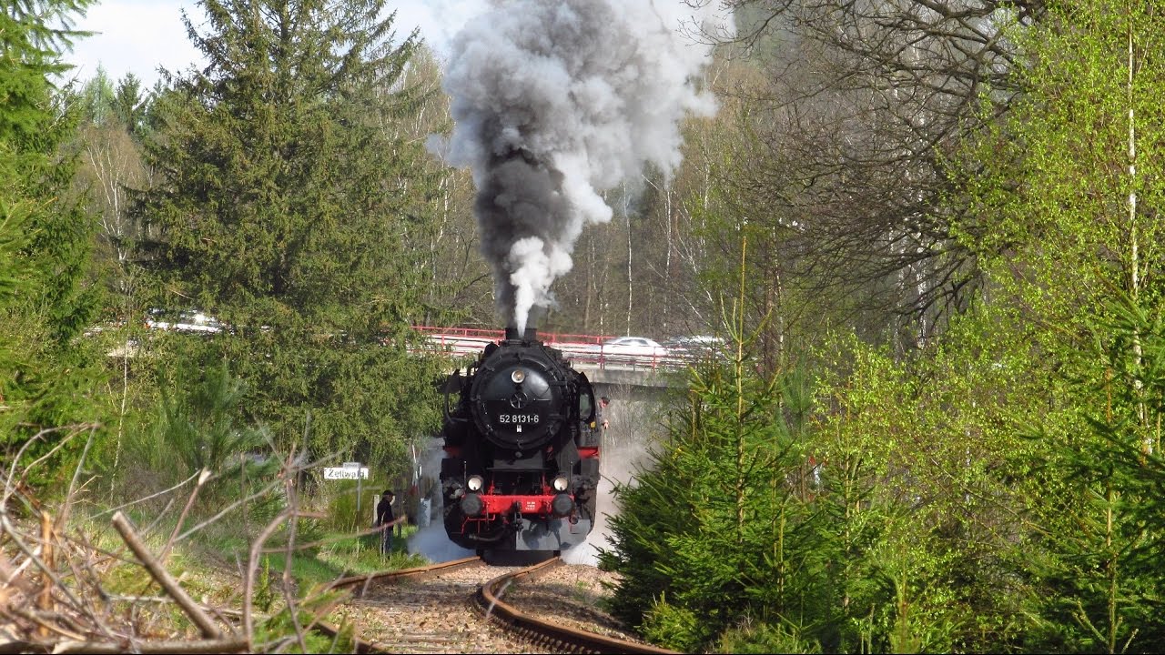 Osterfahrten auf der Zellwaldbahn mit 52 8131 am 14.04.17