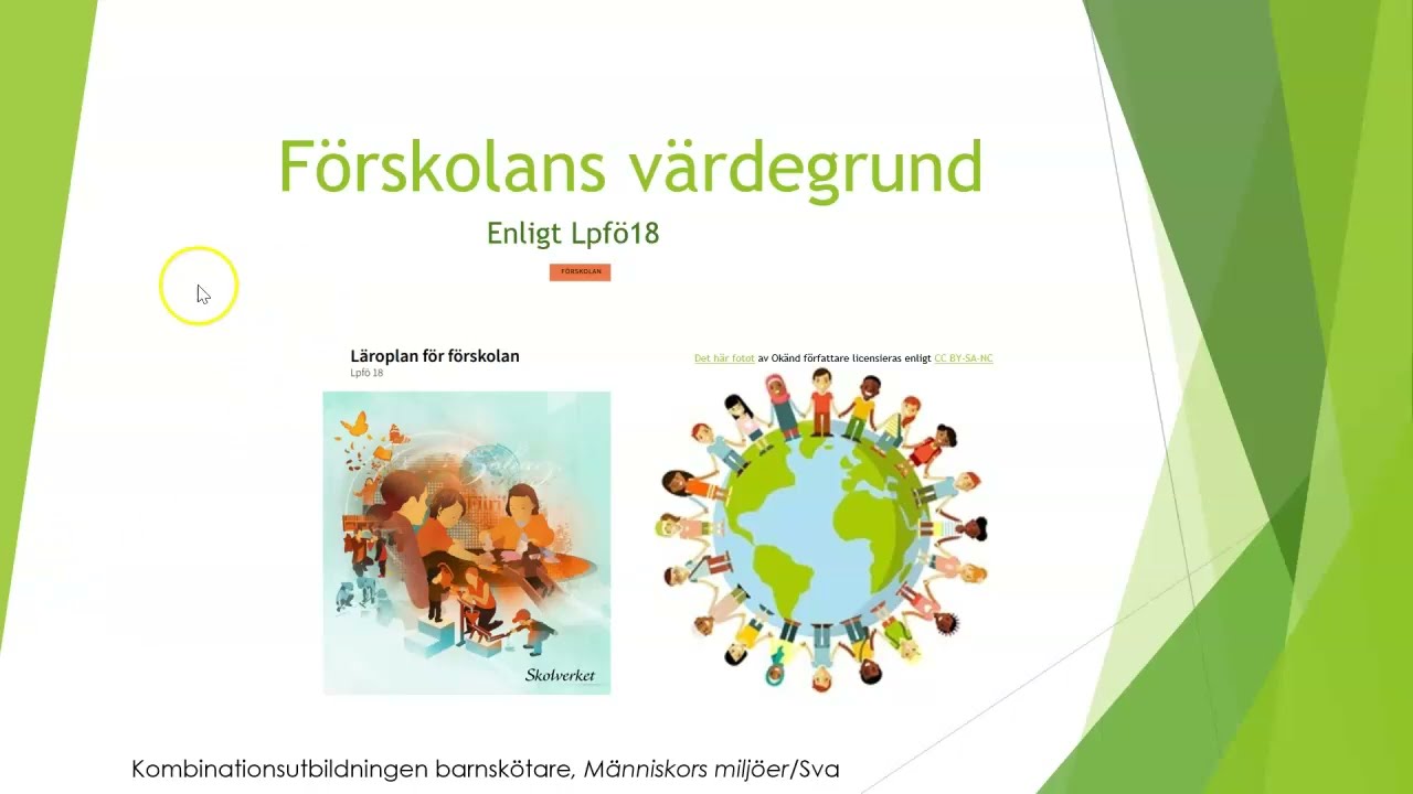 Människors miljöer: Värdegrunden i förskolan