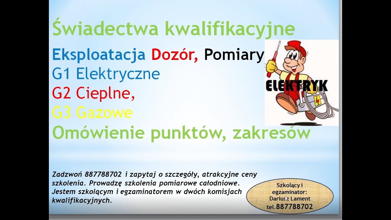 Egzaminy kwalifikacyjne tzw. SEP omówienie punktów i zakresów