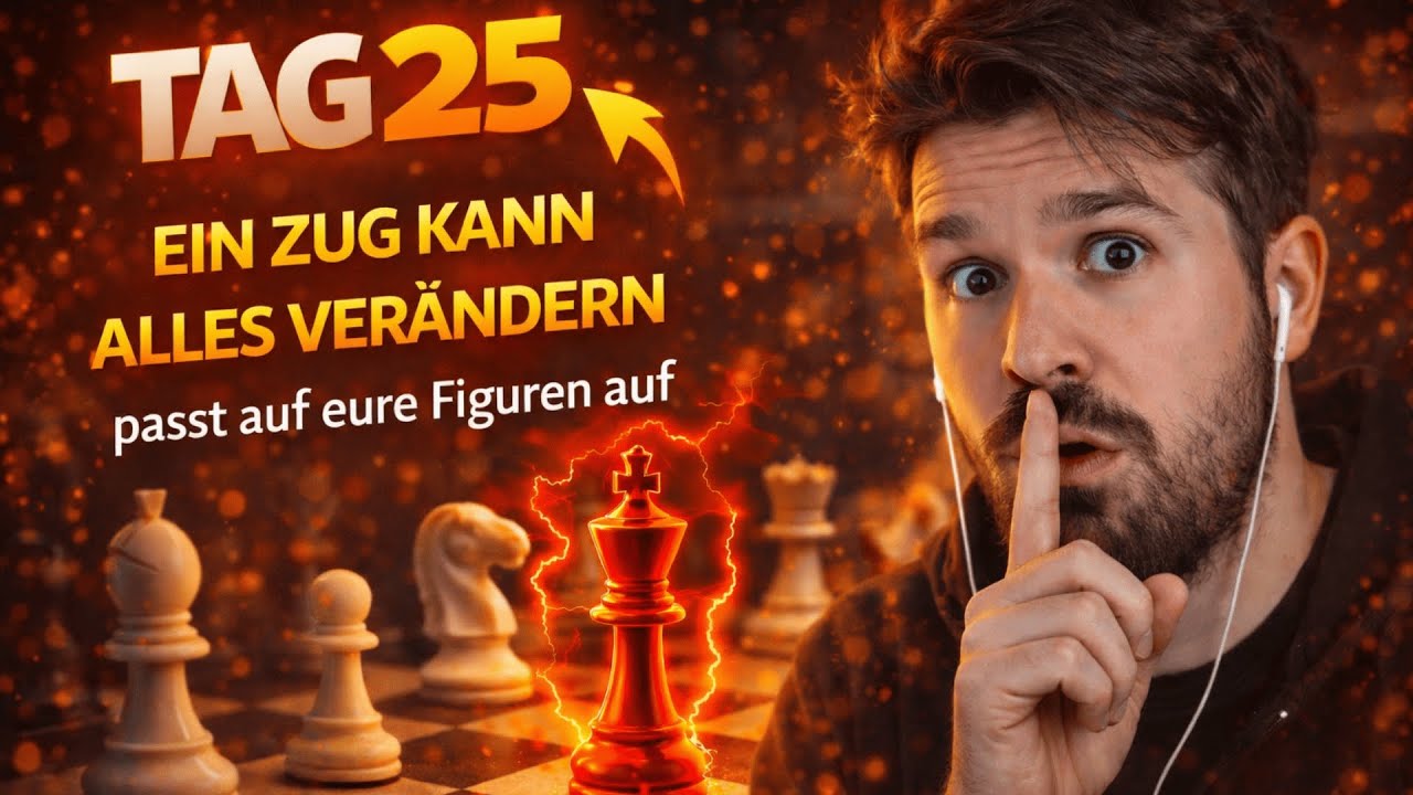 TAG 25 – Täglich Schach bis ELO 1500 ♟️– EIN ZUG KANN ALLES ÄNDERN | 15+10