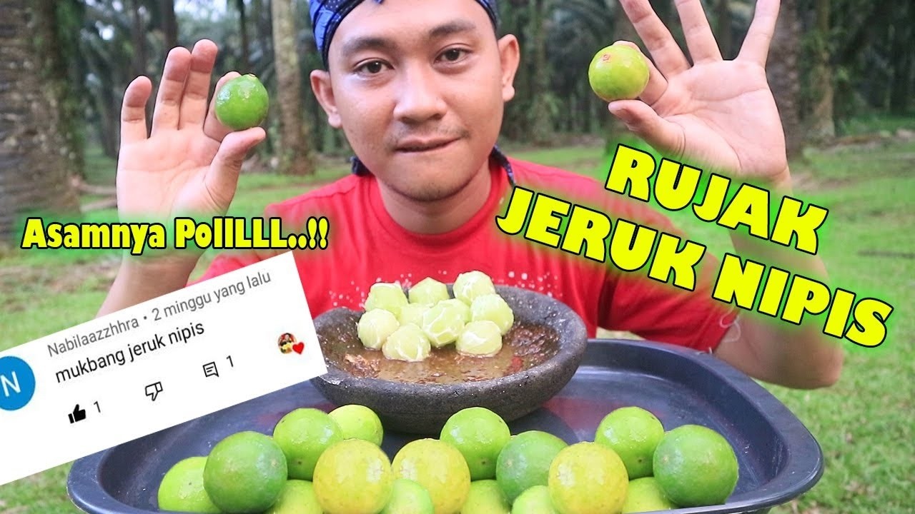 MUKBANG Rujak Jeruk Nipis 🌶️ Asam Segar & Pedas Bikin Nagih!