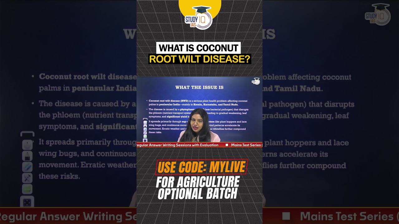 What Is Coconut Root Wilt Disease? #upsc #shorts #fyp