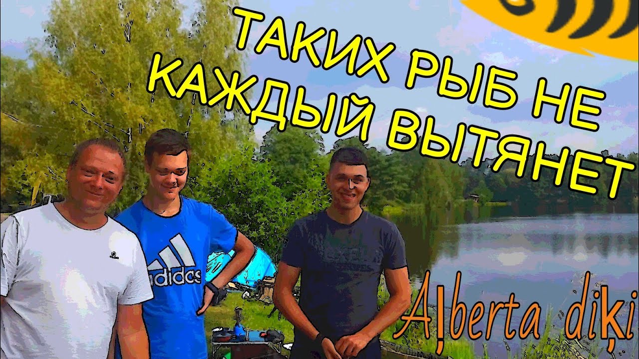 Клюют нереальные гиганты / Milzīgas zivis uz Alberta Dīķi / Giant fish in Latvia