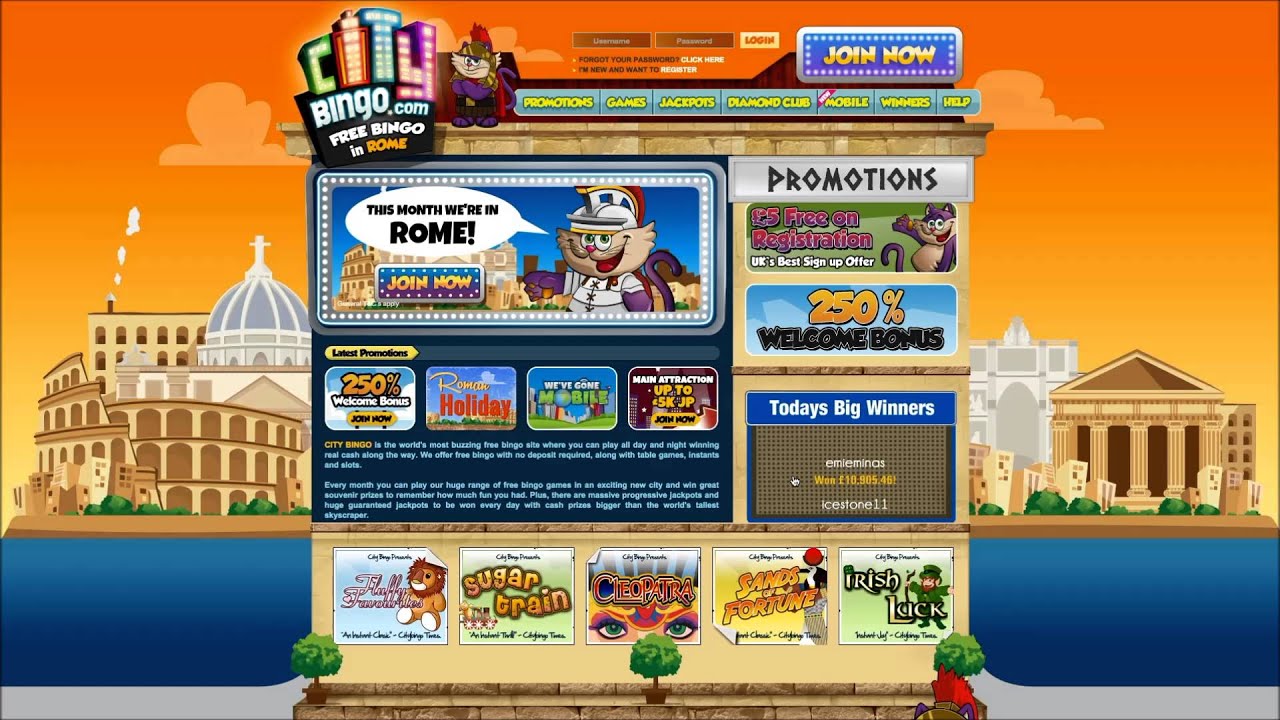 City Bingo Website Overview by Online Bingo Friends