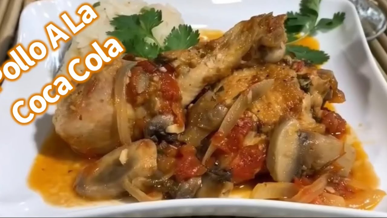 Pollo a la Coca Cola con chipotle y champiñones