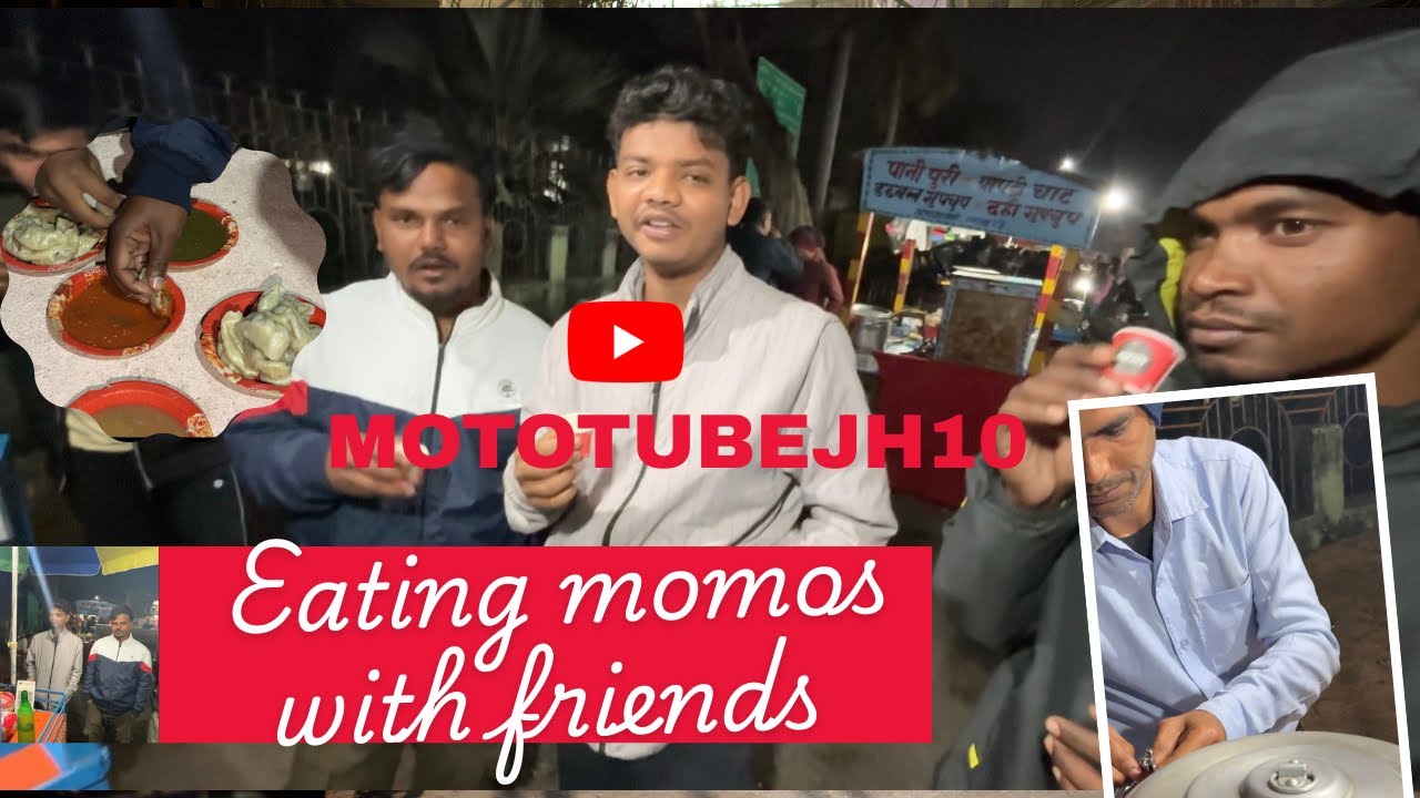 Eating momos with friends #mototubejh10 #youtube #vlog #santhalivlogger #youtubeshorts #travel 