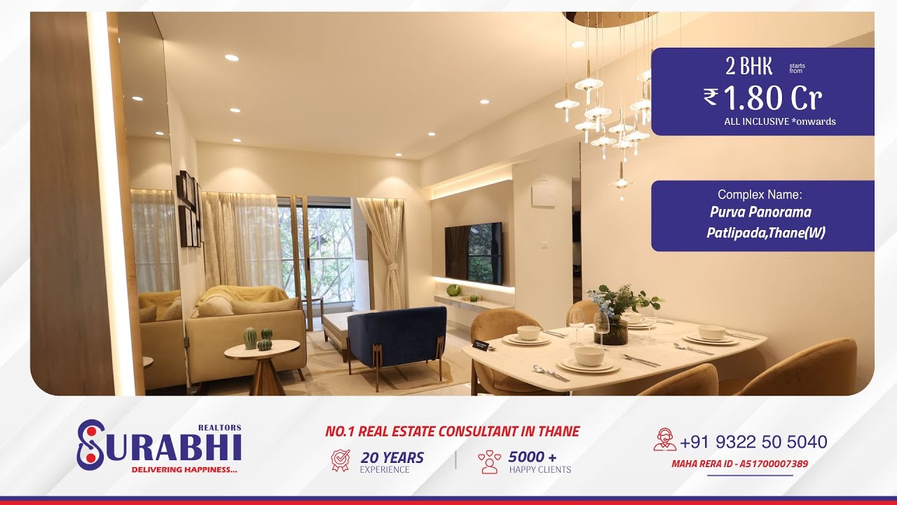 🏡✨ 2 BHK Flat in Purva Panorama , Patlipada| ₹ 1.80Cr | 759  Sq.ft | Under Construction