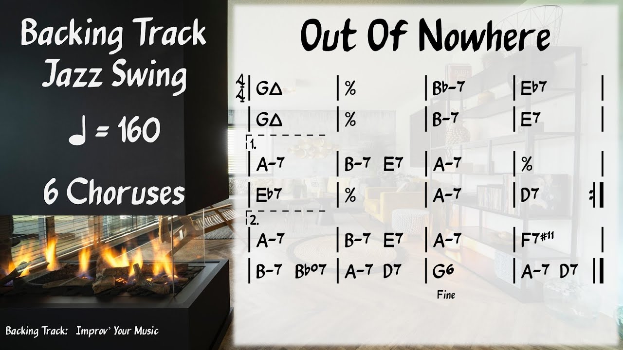 Out Of Nowhere (160 BPM), Jazz Swing Backing Track