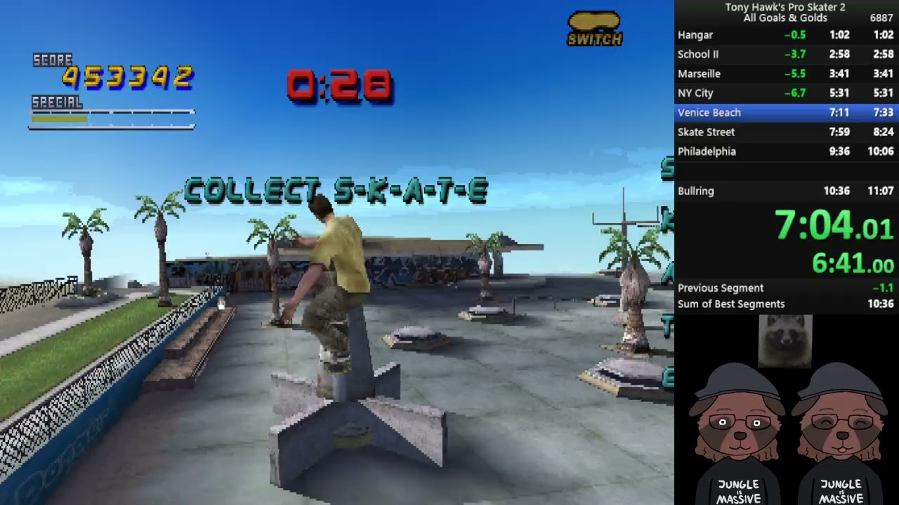 Tony Hawk's Pro Skater 2 - All Goals & Golds Speedrun in 10:53