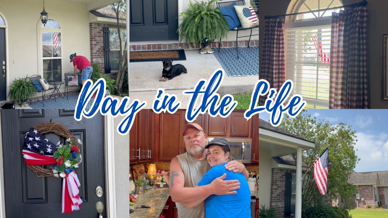 SUMMER FRONT PORCH + tweaking a recent thrift find! DAY IN THE LIFE #dayinthelife  #summerdecor