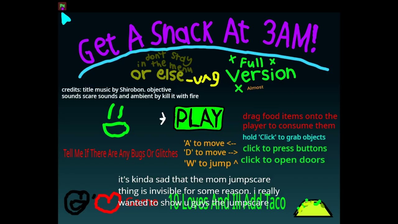 Get A Snack At 3AM All Endings game in desc
