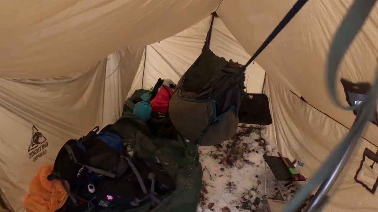 Riding Out a Blizzard: Winter Hot Tent Hammock Camping in Wisconsin