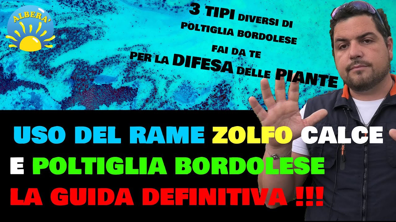 GUIDA SU RAME ZOLFO e CALCE in AGRICOLTURA E COME PREPARARE 3 TIPI DI POLTIGLIA BORDOLESE FAI DA TE