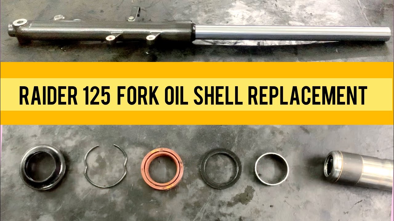 TVS Raider 125 Front fork Oil shell chenge// raider fork dismantle and assembl#knoxraider #tvsraider
