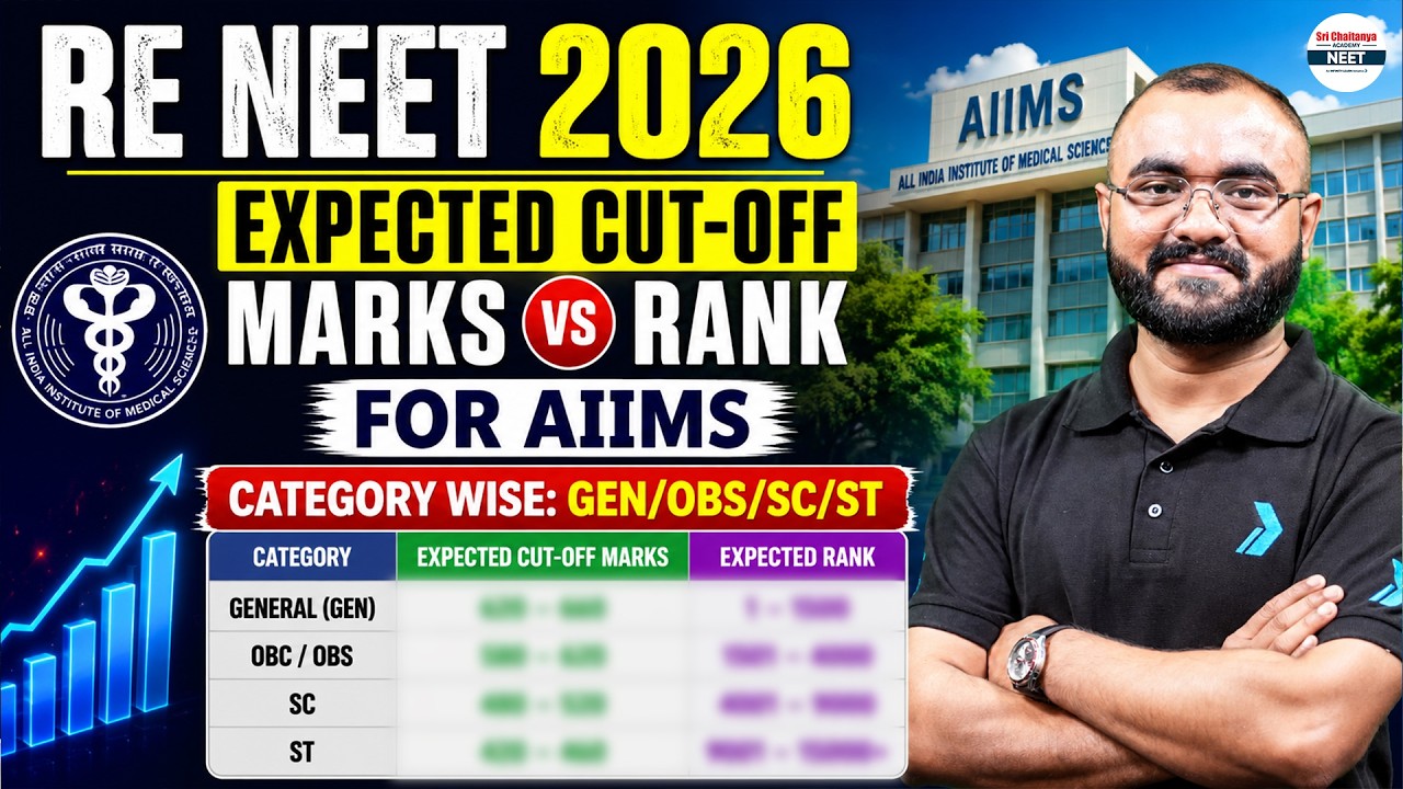 🔥RE NEET 2026 Expected Cutoff Marks Vs Rank for AIIMS 🏥 Category Wise: Gen/OBS/SC/ST | Must Watch!