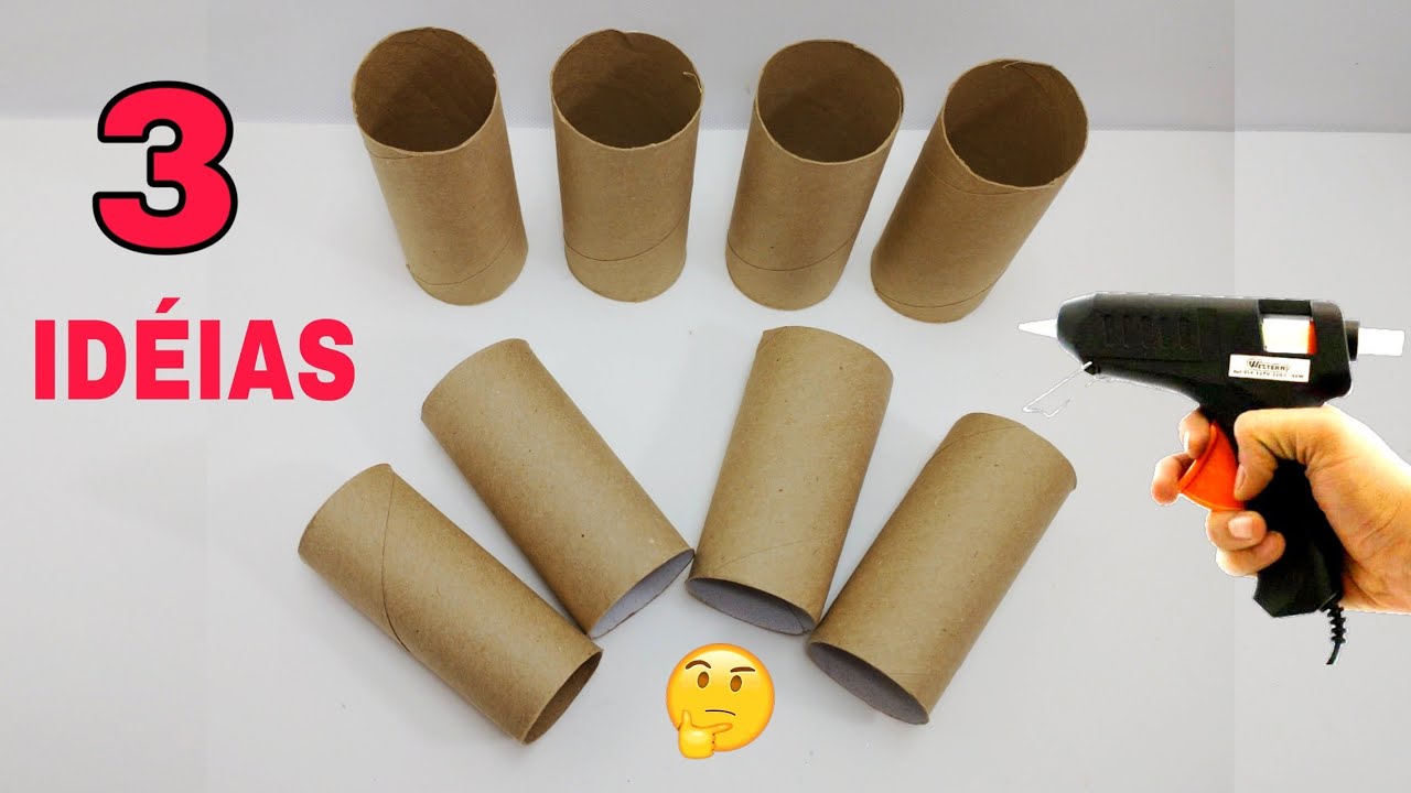 3 IDEIAS BRILHANTES COM ROLO DE PAPEL | 03 BRIGHT IDEAS WITH PAPER ROLL 💞