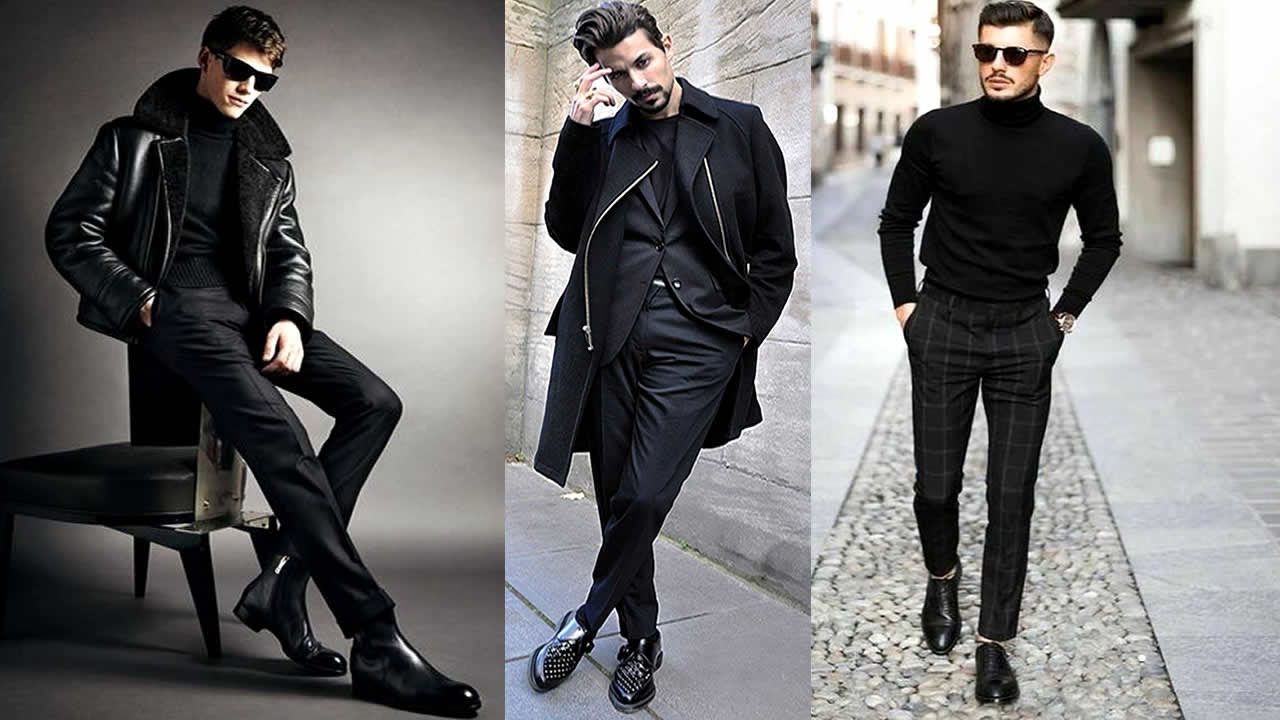Total Look Black Para Hombres Con Estilo