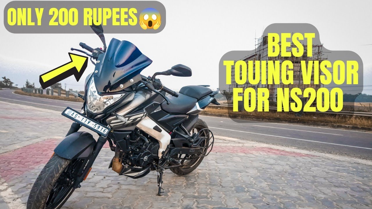 Pulsar NS200 Long Windshield Installation | Best Visor for Ns200?
