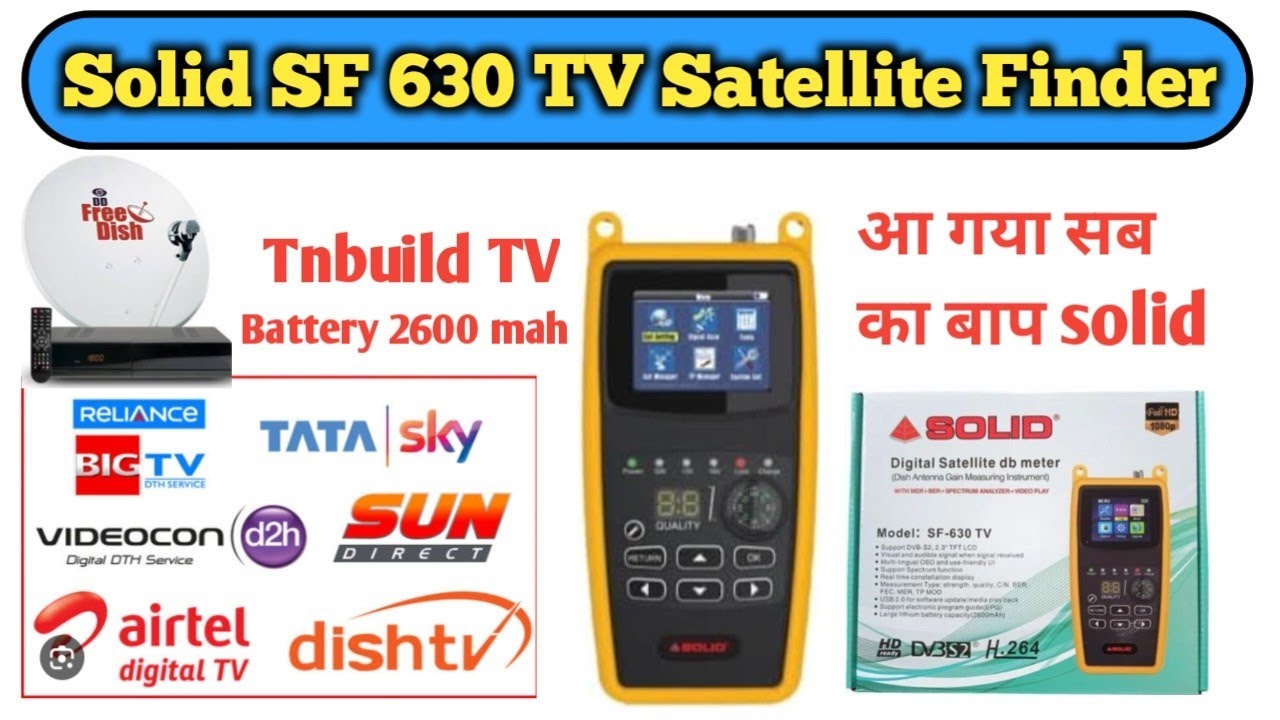 Solid SF 630 TV Satellite Finder With Inbuild TV. Unboxing And Review #youtube