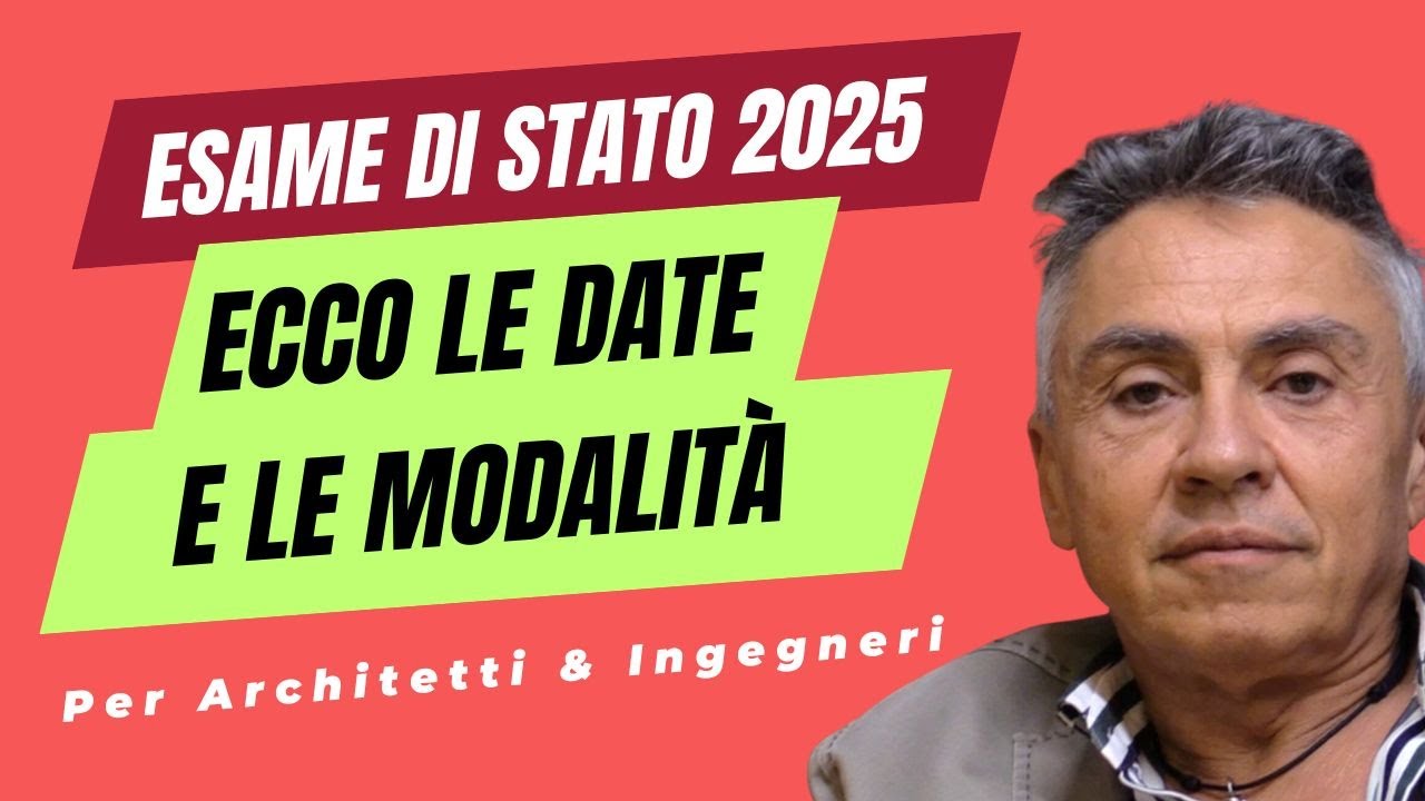 Modalit&agrave; Esame di Stato Architettura e Ingegneria 2025