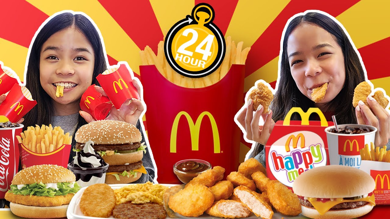 We Only Ate MCDONALDS For 24 Hours!