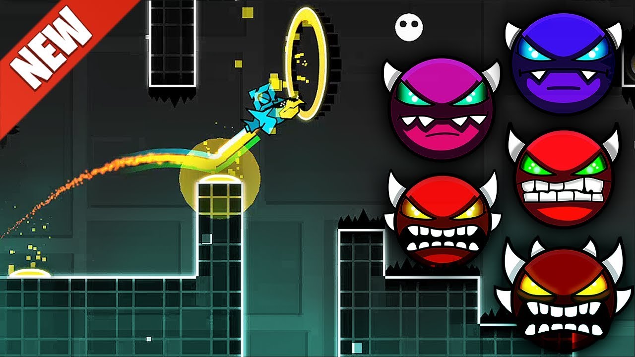 Los NIVELES DEMON M&Aacute;S F&Aacute;CILES de CADA DIFICULTAD de Geometry Dash