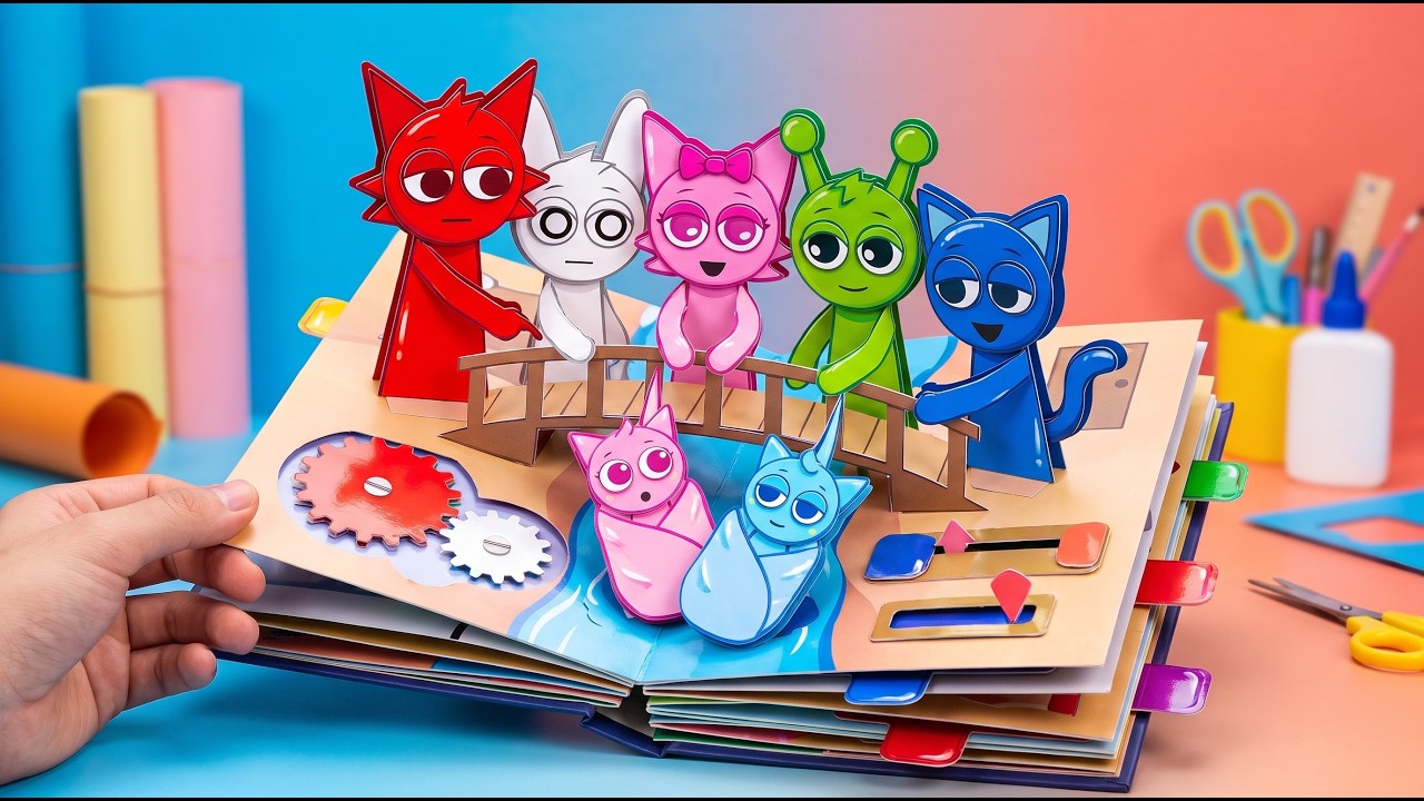 Спаси Мини Спрунки! 🐾💖 Спасение семьи в удивительной бумажной книге-игре