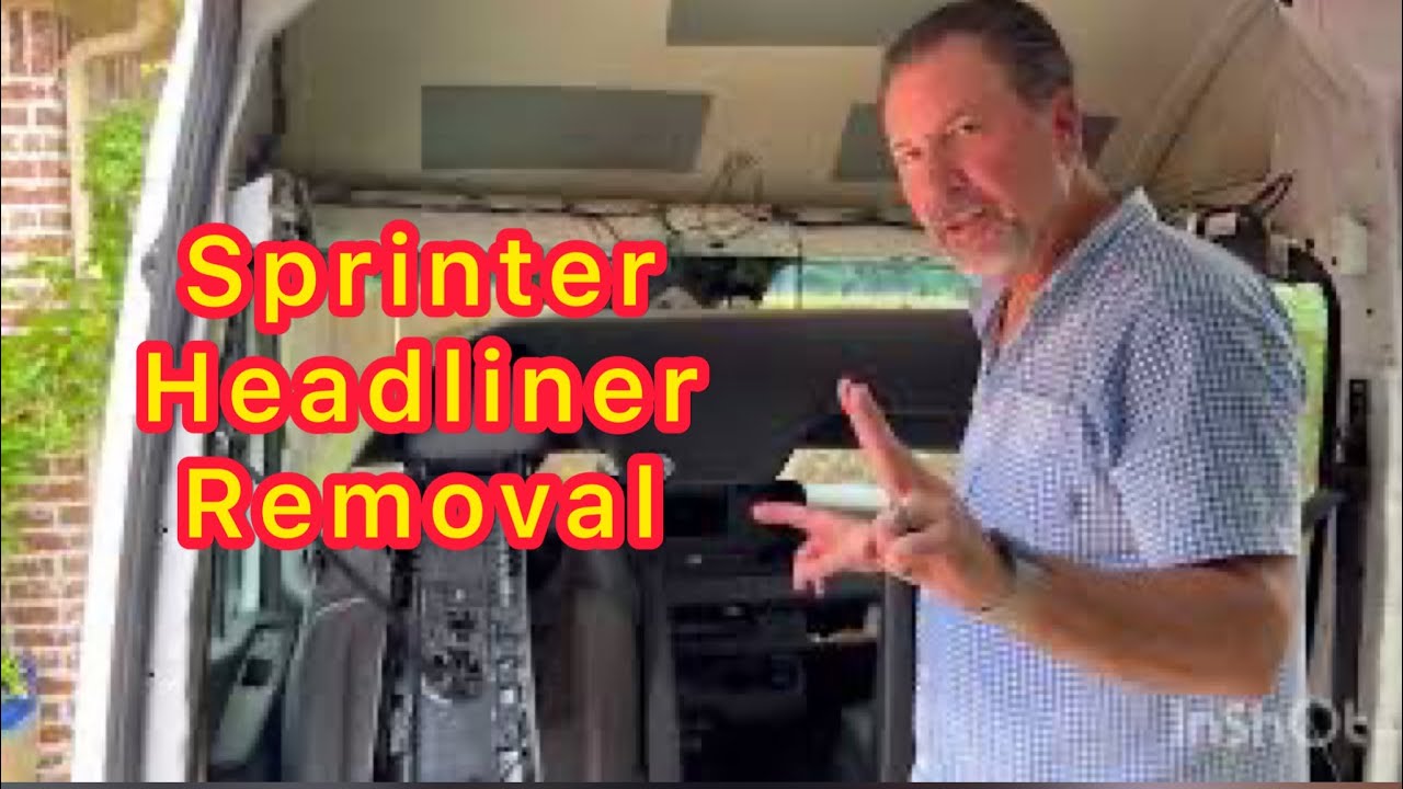 Sprinter Van Headliner removal to sound deaden and insulate 2019+