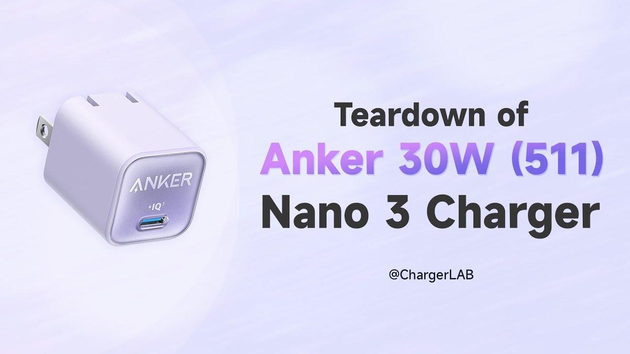 Разборка зарядного устройства Anker 30W USB-C GaN 511 (Nano 3)