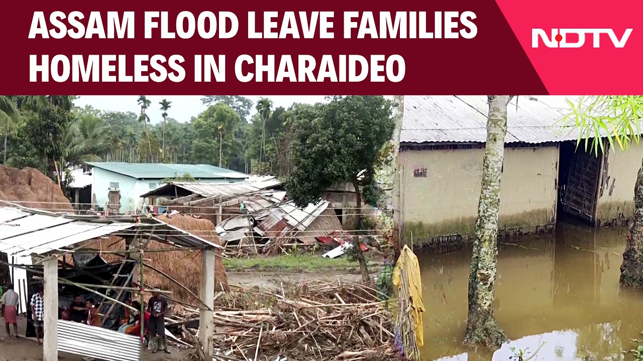 Assam Flood | Homes Washed Away, Displaced Families Take Shelter On Higher Ground In Charaideo