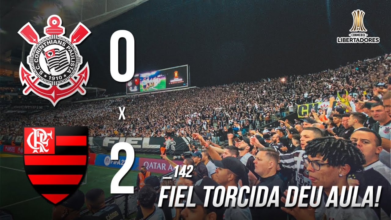A FIEL TORCIDA CALOU A TORCIDA RUBRO-NEGRA DURANTE OS 90 MINUTOS &bull; Corinthians 0x2 Flamengo
