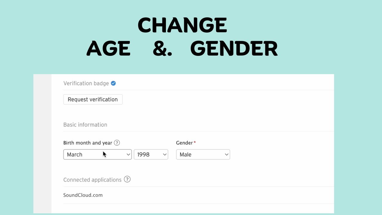 How to Change Date of Birth and gender in SoundCloud