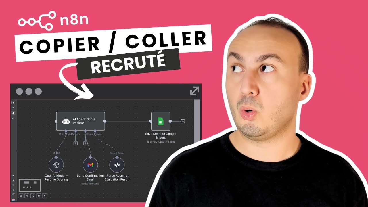 Workflow de recrutement 100% automatisé avec n8n… il fait TOUT SEUL le boulot d’un RH !