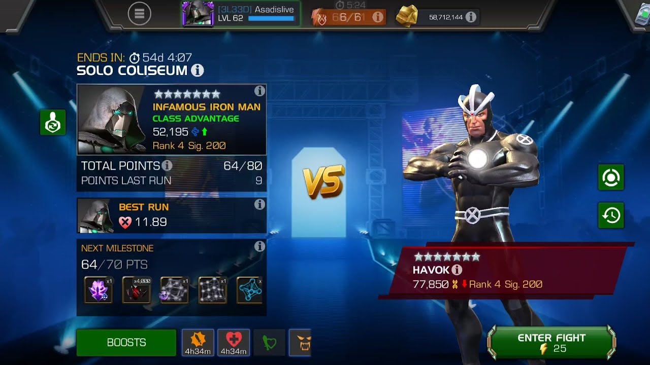 How To Play Against Havok Solo Coliseum Side Quest| Marvel Contest Of Champions/ mcoc