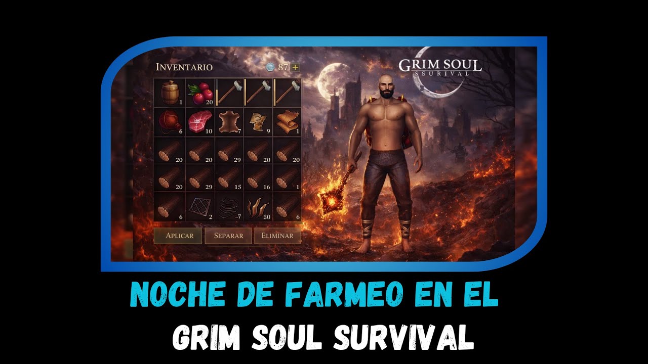 | Recolectando recursos | hablando un poco sobre la actualización | Grim Soul Survival | 😱🔥🚣‍♂️